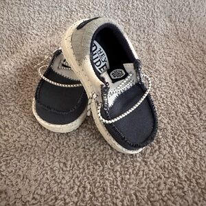 Hey Dude Kids' Moccasins in Black and Cream